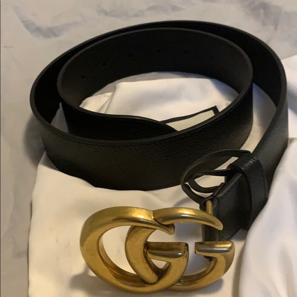 Gucci Belt w. GOLD BUCKLE - Picture 2 of 4